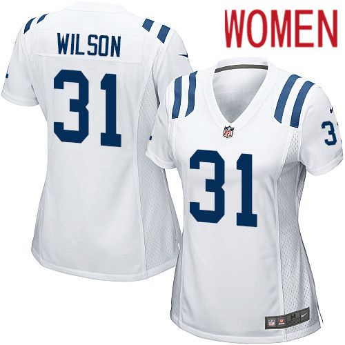 Women Indianapolis Colts #31 Quincy Wilson Nike White Game NFL Jersey